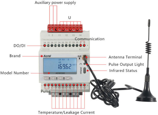 IEC62053-21 Standard 3 Phase Wifi Energy Meter 50-60hz